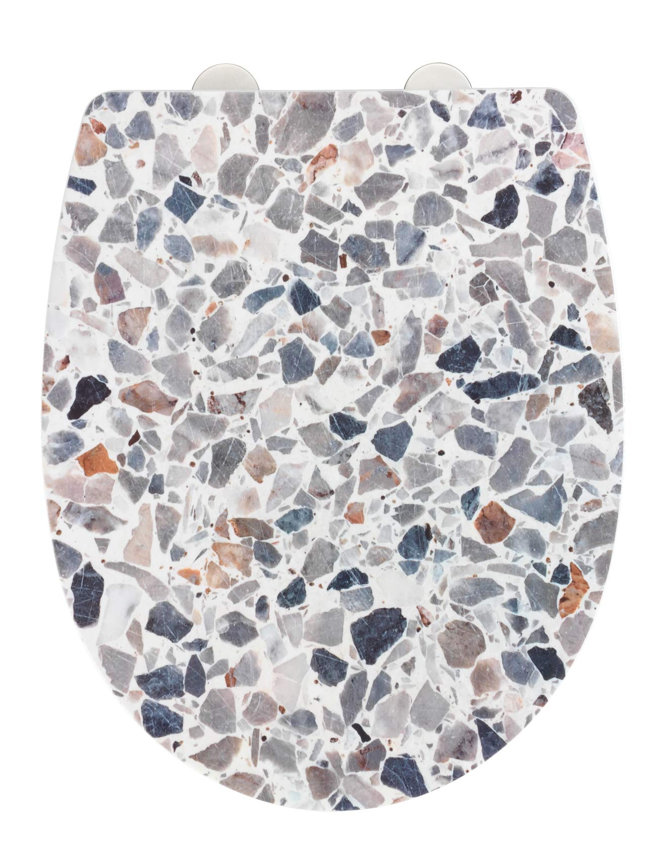Wenko Terrazzo Copriwater Multicolore Chiusura Rallentata