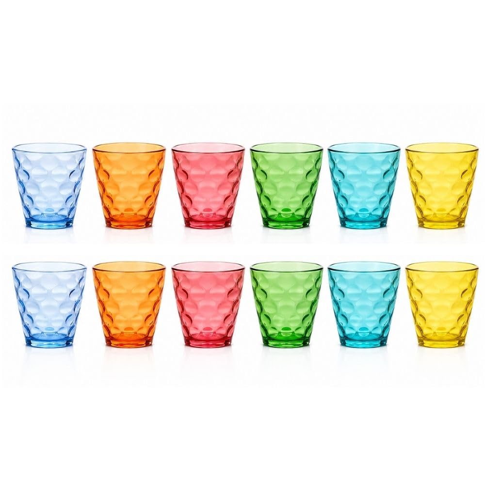 Cecaro Group Set 6 Bicchieri 250 ml Vetro Colorato Bolle