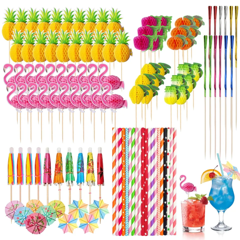 Quelcc Decorazioni Cocktail Hawaiane 130 Pezzi