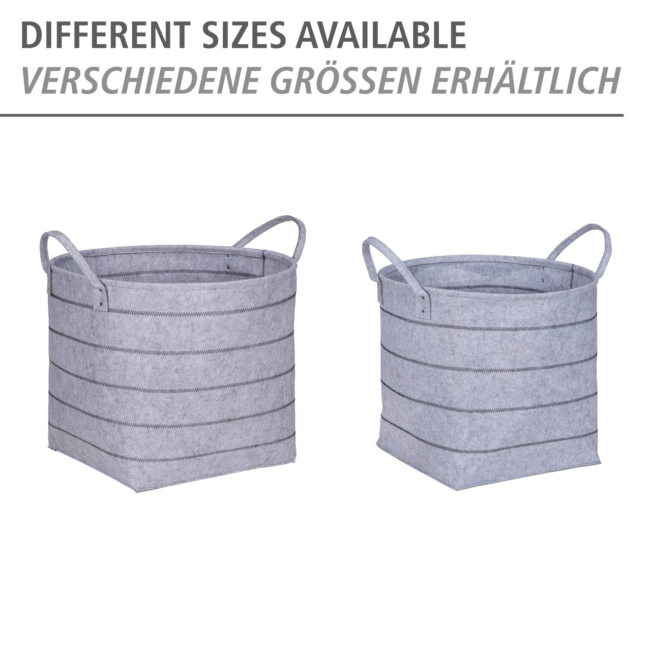 Wenko Nella XL cesto feltro grigio 129 l con manici