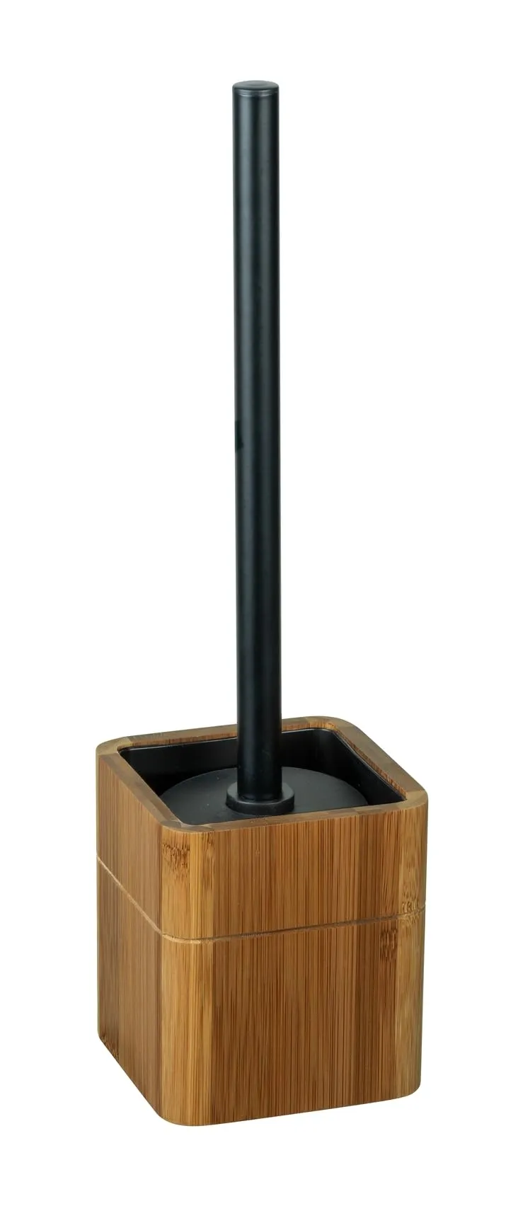 Wenko Serro Set Scopino WC Bambù Nero 10x37 cm Chiuso