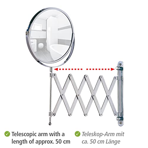 Wenko Exclusiv 15165100 specchio cosmetico parete 3x cromo