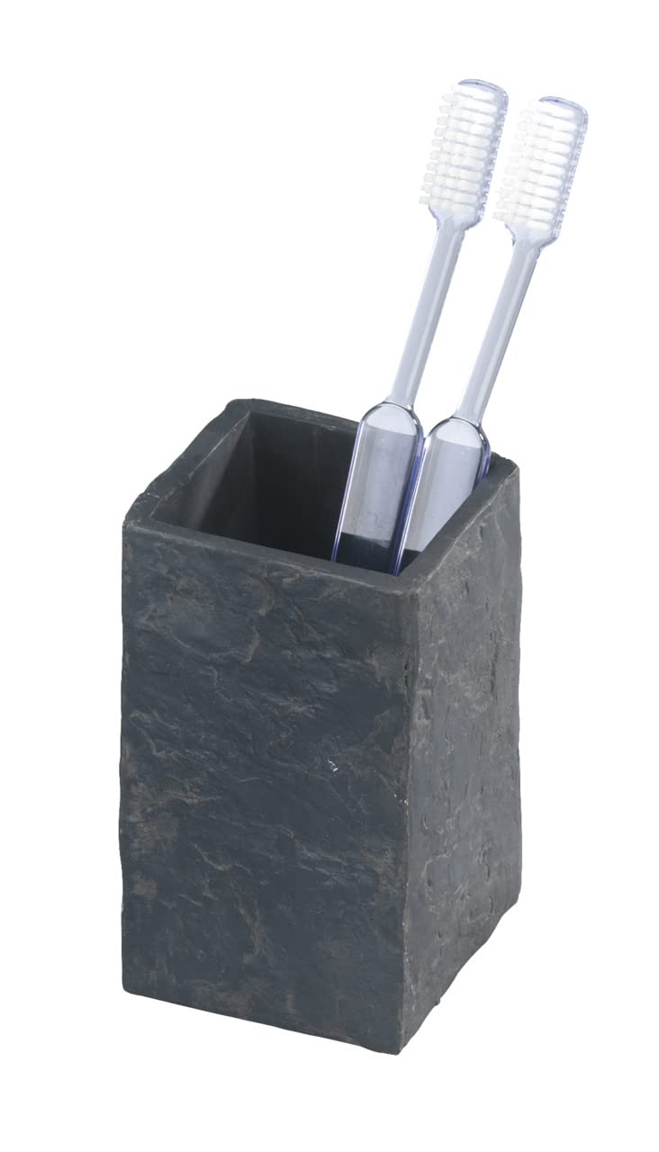 Wenko 17920100 Slate Rock bicchiere portaspazzolini antracite