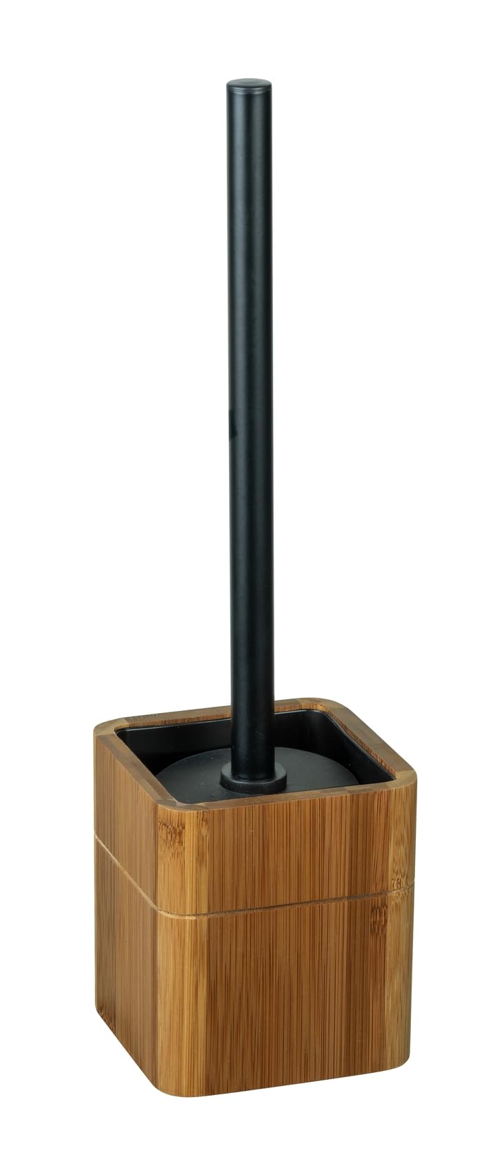Wenko Serro Set Scopino WC Bambù Nero 10x37 cm Chiuso