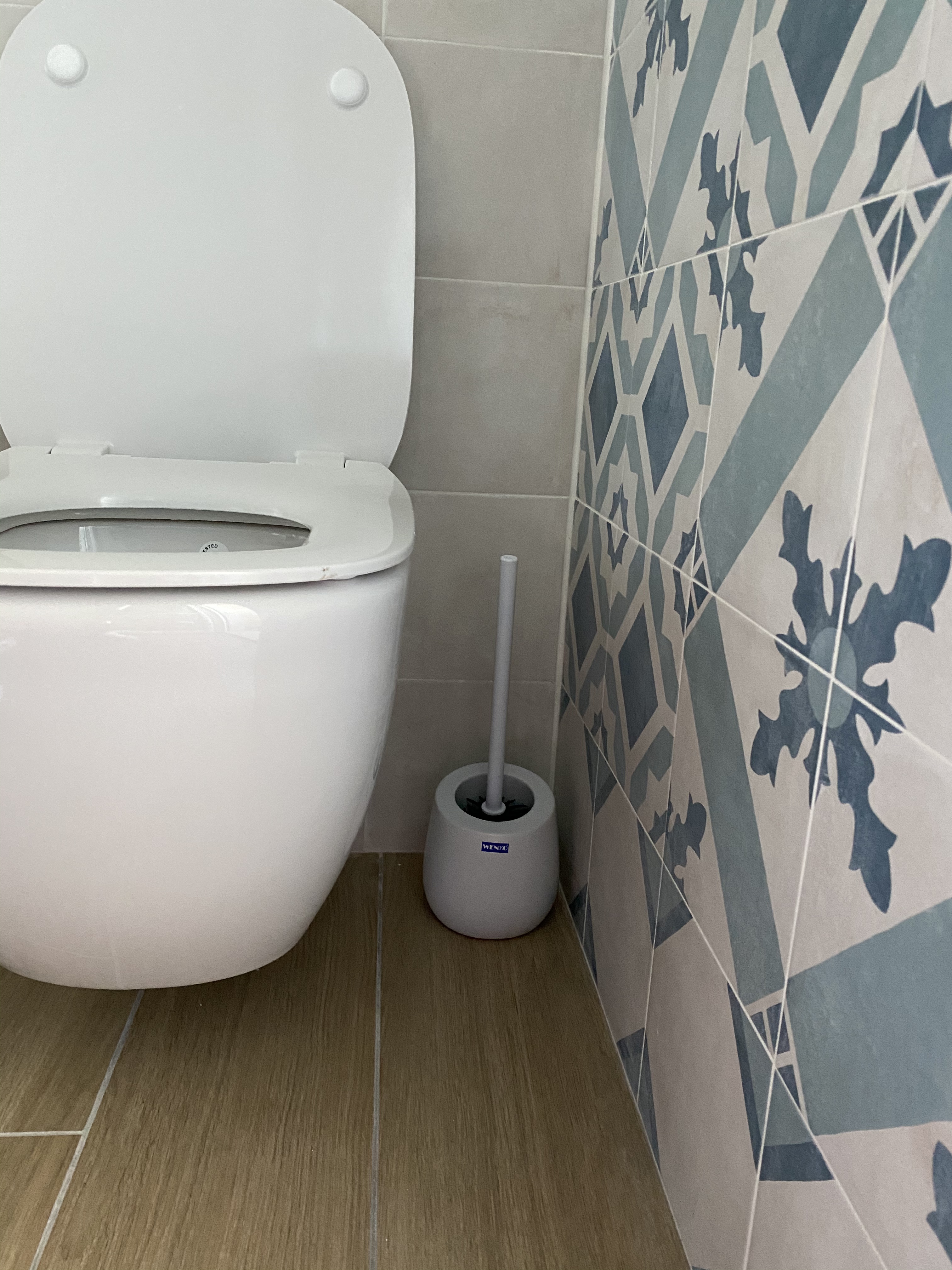Wenko Badi scopino WC bianco ceramica silicone