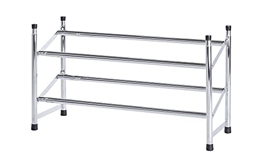 Wenko Scarpiera Allungabile 2 Piani Cromata 62-115 cm 10 Paia