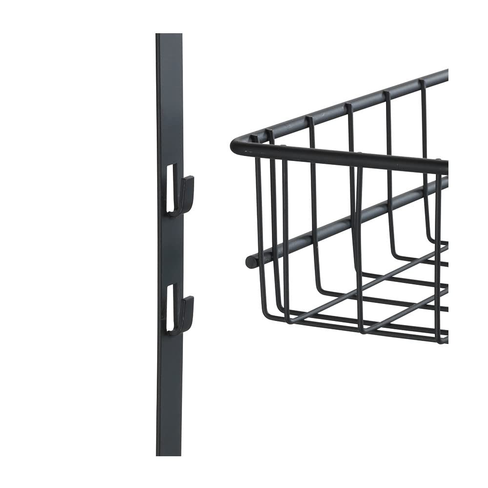 Wenko Scaffale Sopraporta 39x75 Nero Metallo 2 Cestelli
