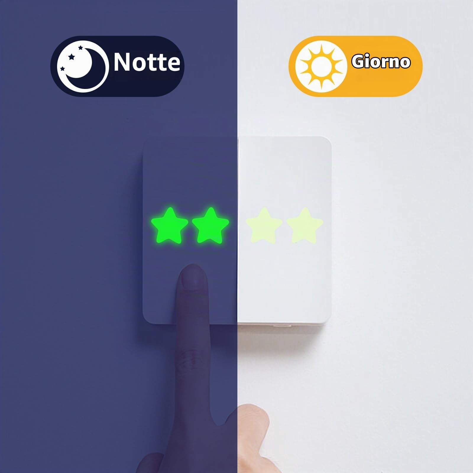 Quelcc stelle adesive fluorescenti 452 pezzi cameretta