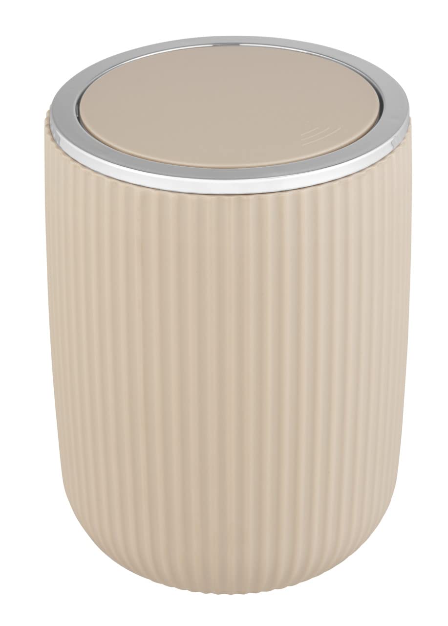 WENKO Agropoli S cestino bagno basculante beige 2 L