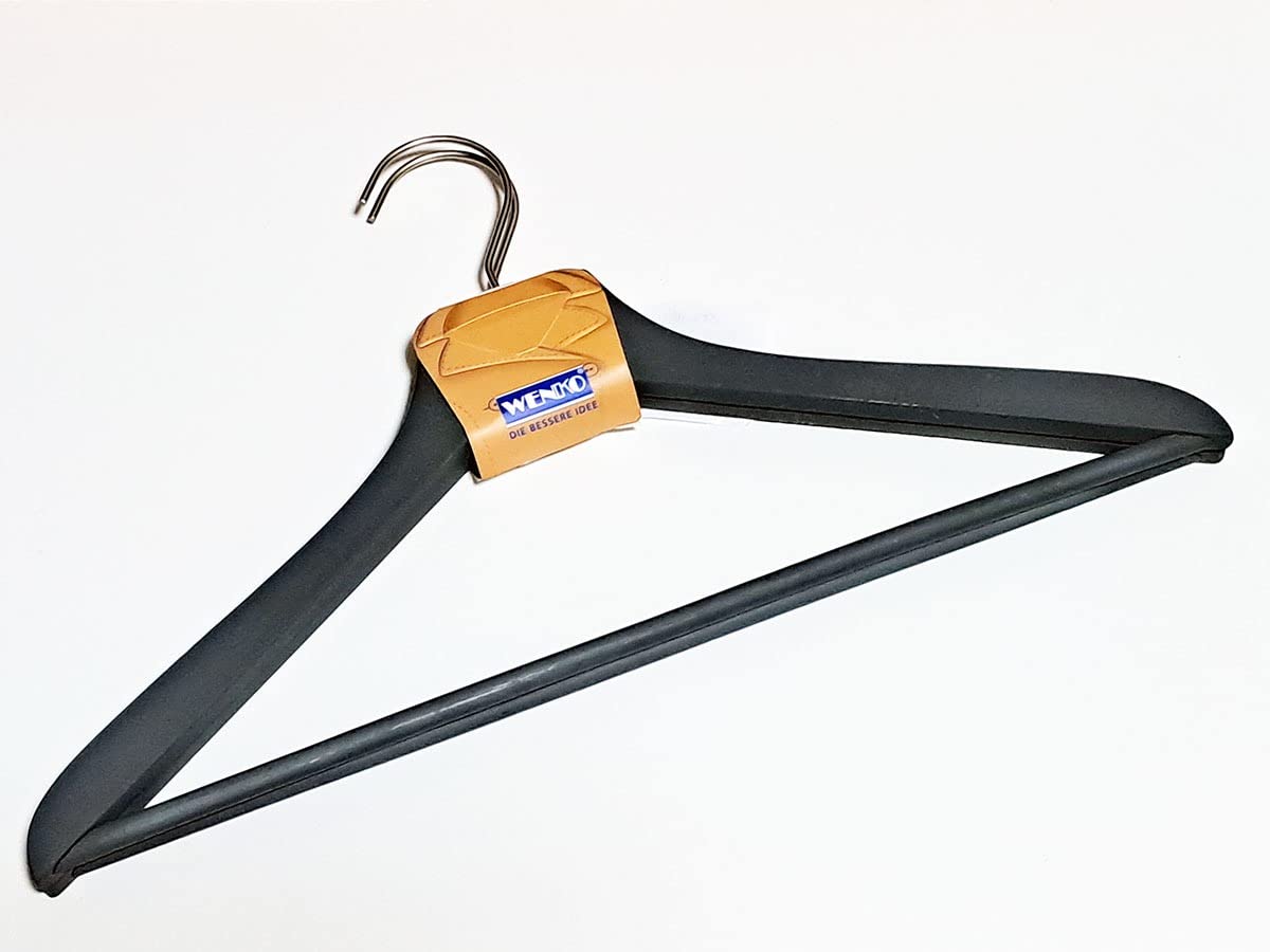 Wenko Tokio Gruccia Legno Grigio Antiscivolo 2 Pezzi Salvaspazio