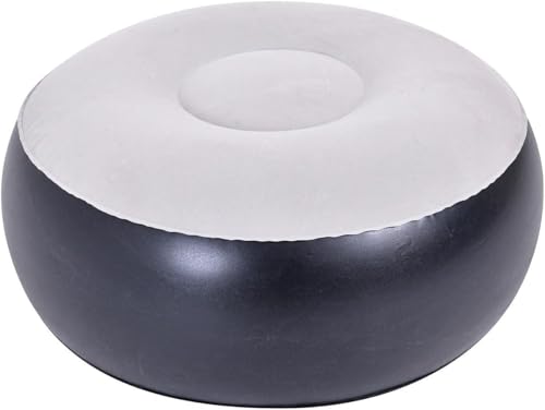 Cecaro Group Poltrona Gonfiabile Grigia PVC con Pouf 125 cm