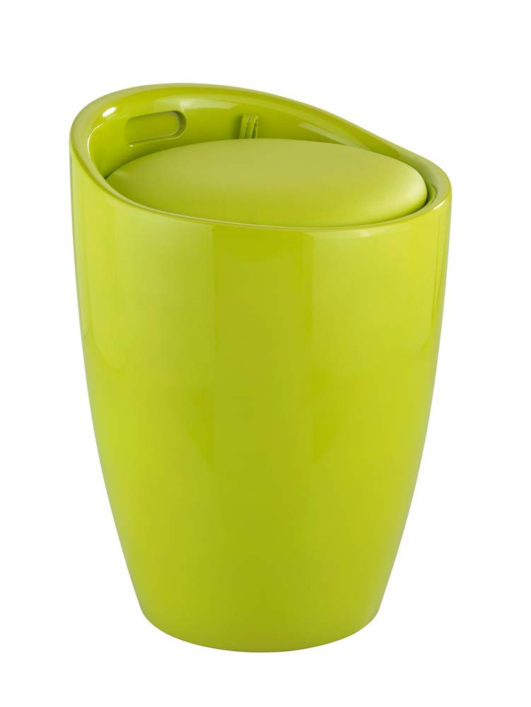 Wenko Candy sgabello portabiancheria bianco nero 20L