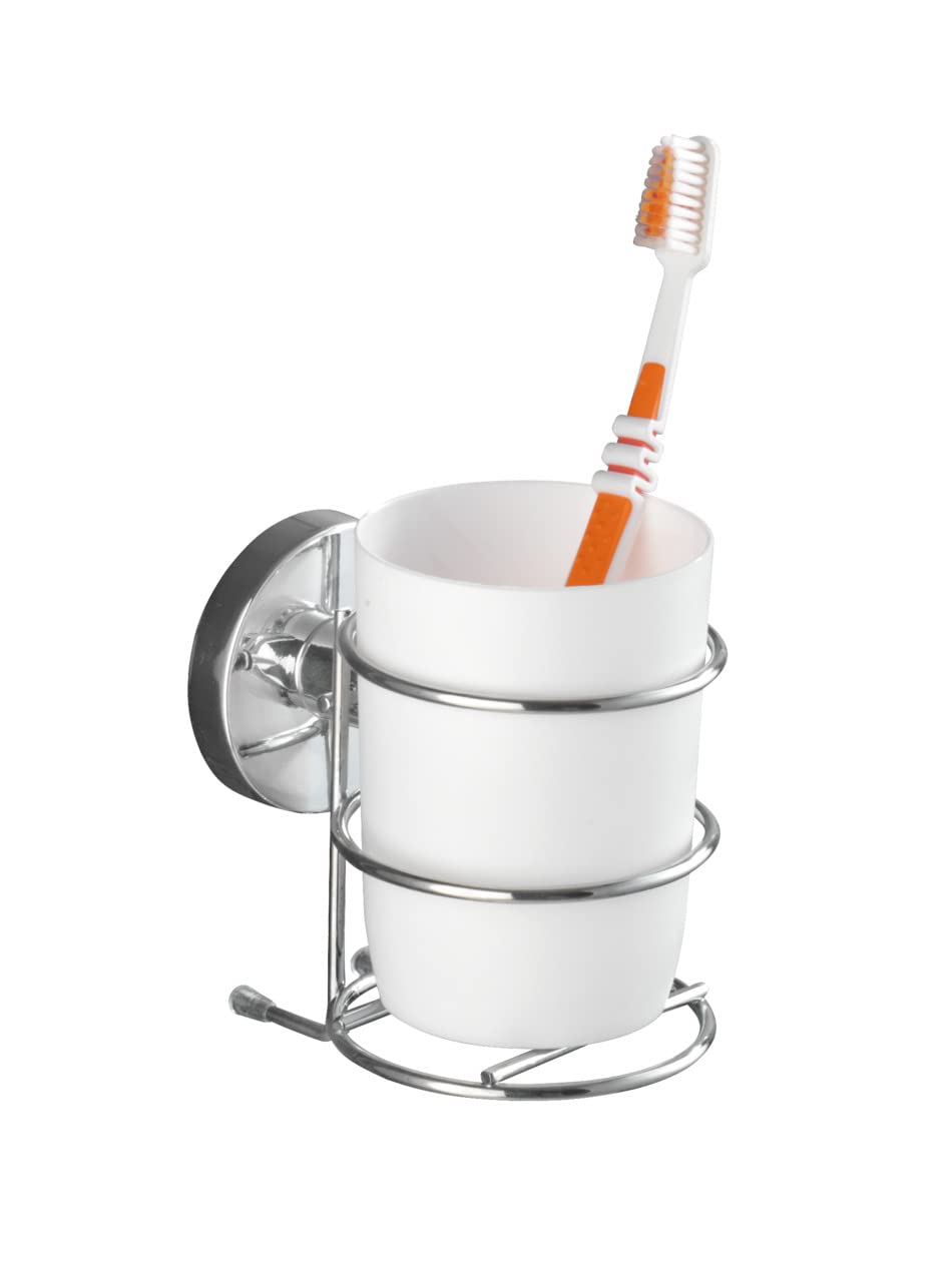 Wenko Vacuum-Loc Milazzo bicchiere portaspazzolini cromo
