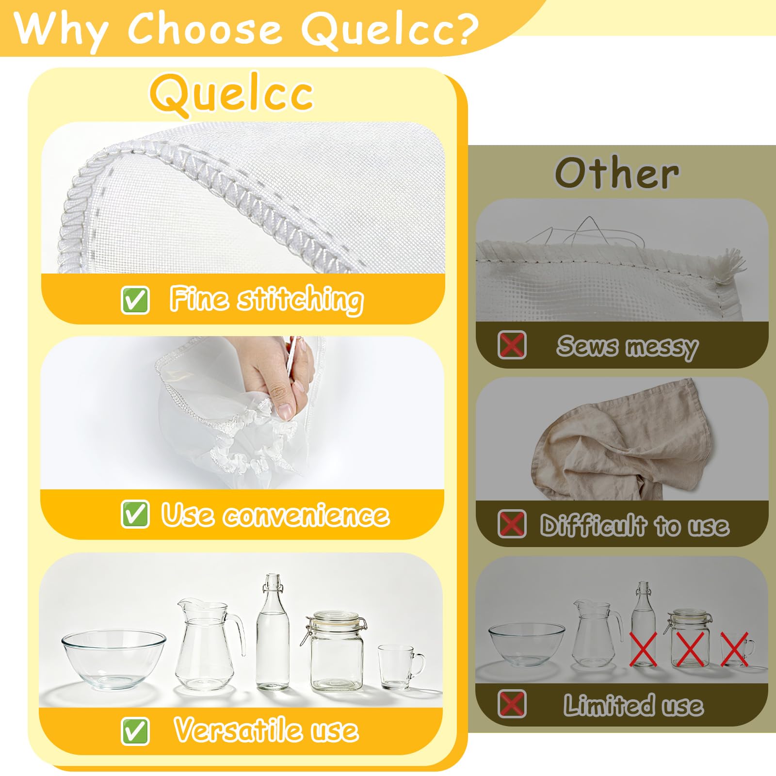Quelcc Sacchetti Latte Vegetale V 30x28 cm 3 Pezzi