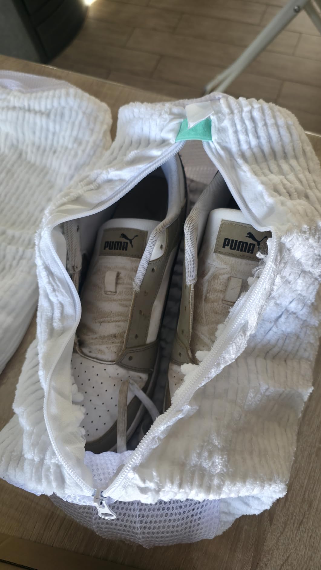 Quelcc Sacchetto Lavatrice Scarpe Bianco 2 Pezzi 39x19 cm