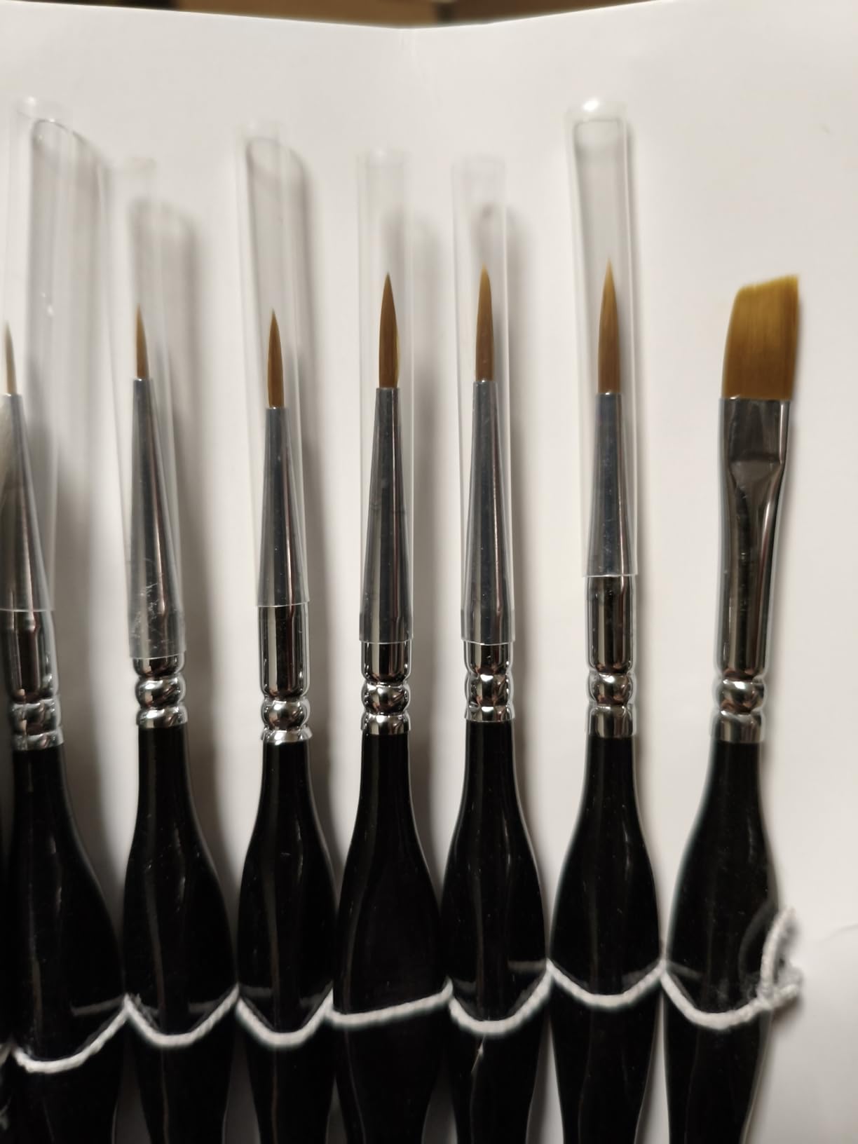 Quelcc Set Pennelli Miniature 10 Pezzi Dry Brush Dettagli