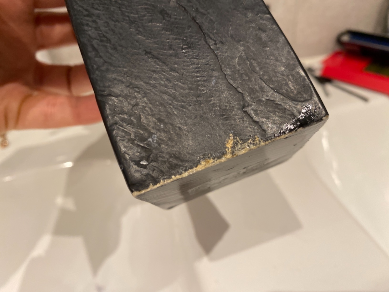 Wenko Slate Rock dispenser sapone 250 ml antracite effetto ardesia