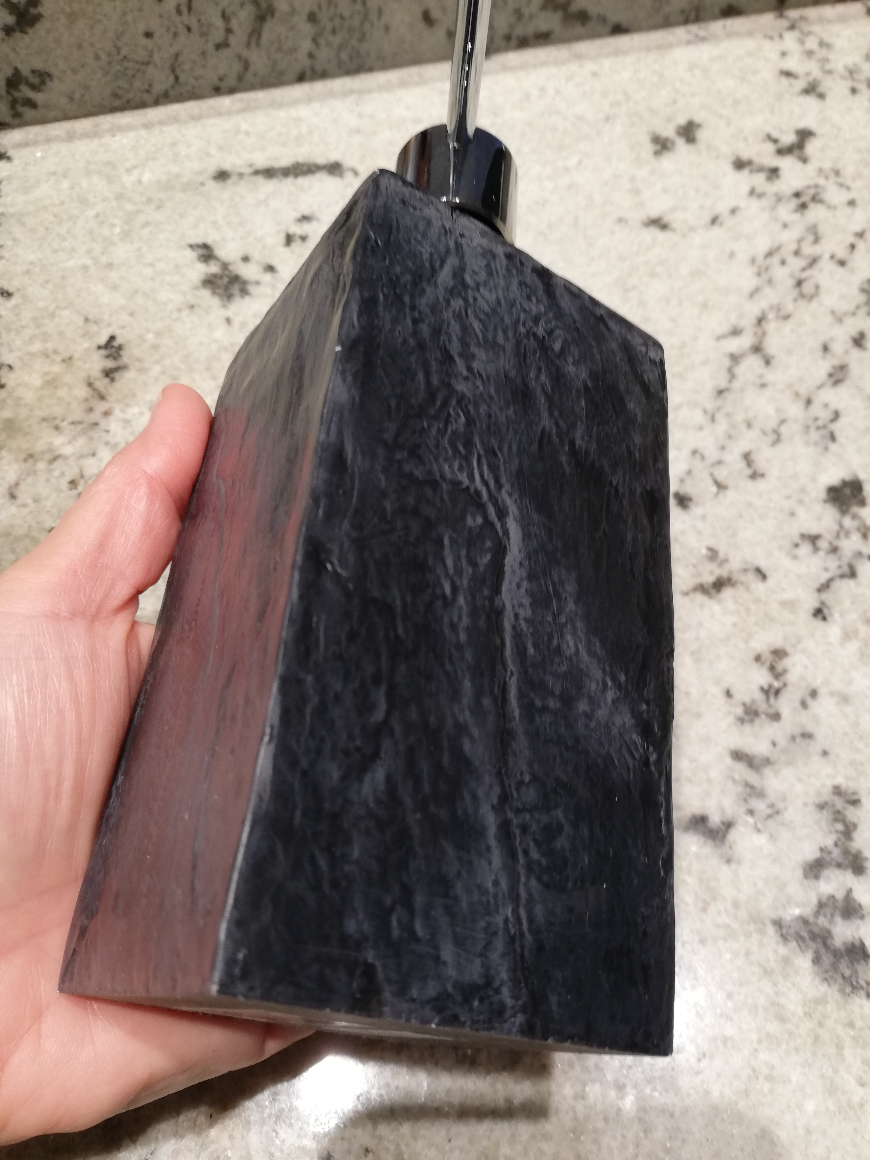 Wenko Slate Rock dispenser sapone 250 ml antracite effetto ardesia