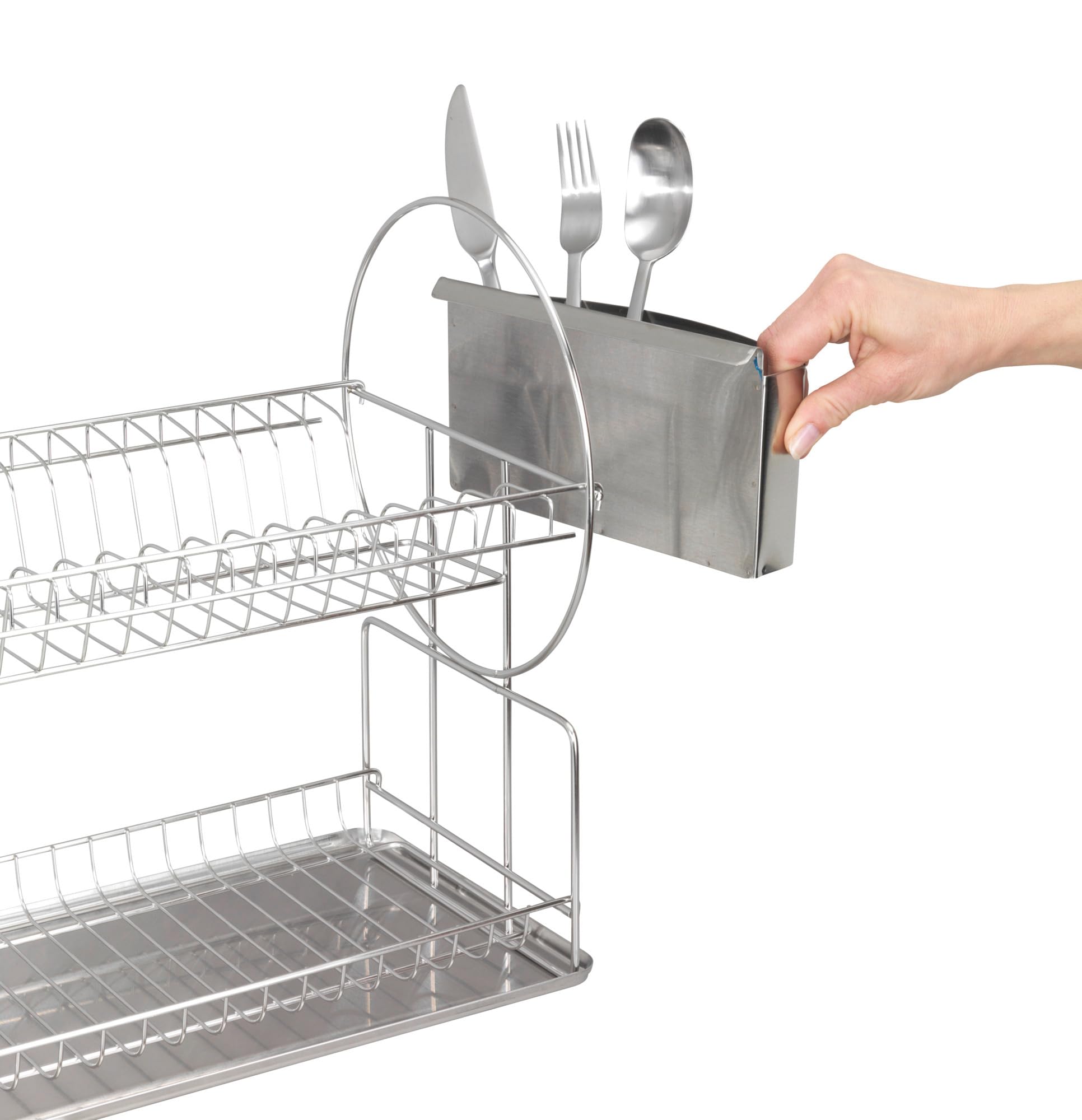 Wenko Exclusiv Duo 2329100 scolapiatti inox 49x33 cm