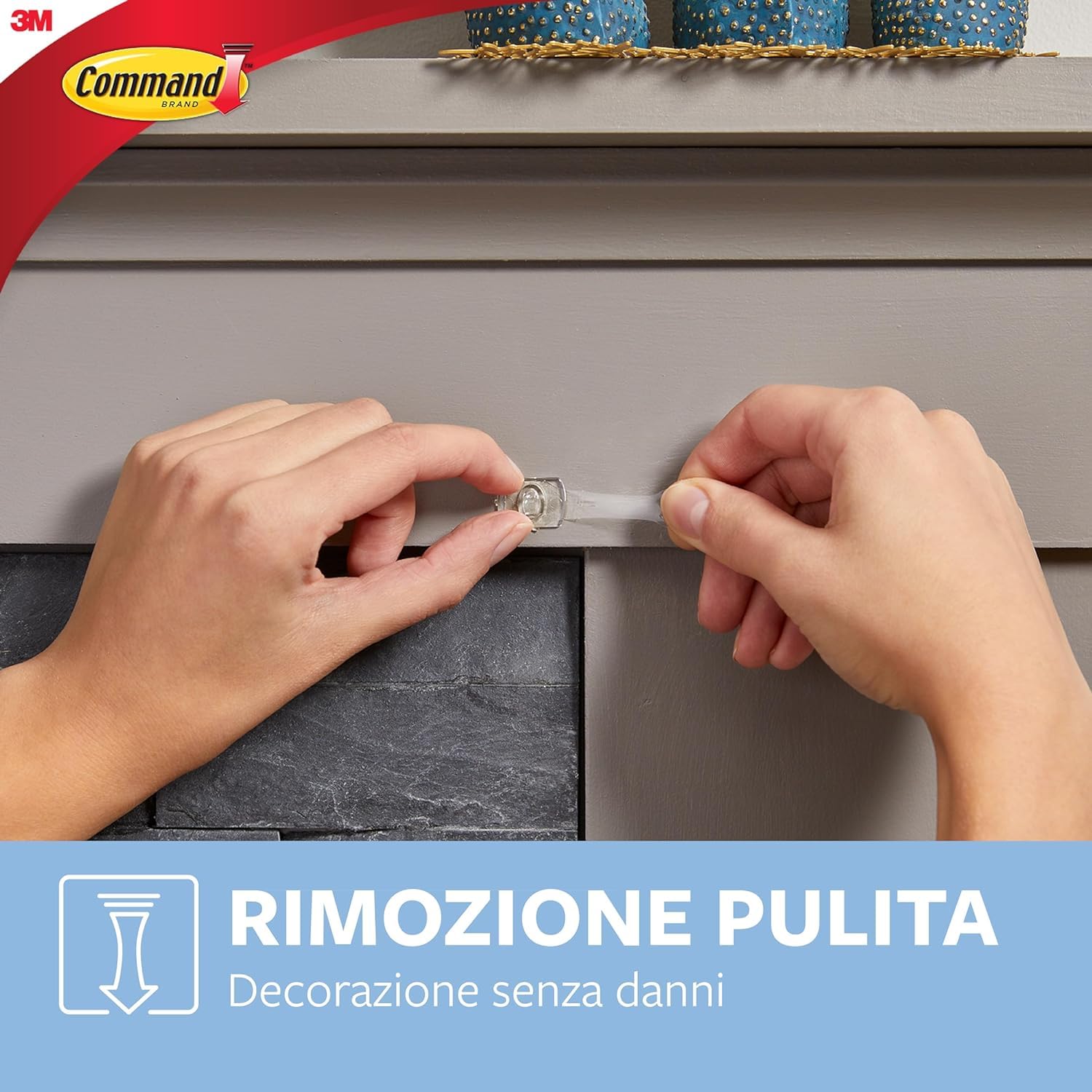 Command Ganci Metallici Medi ganci adesivi 10 pz trasparenti 900 g