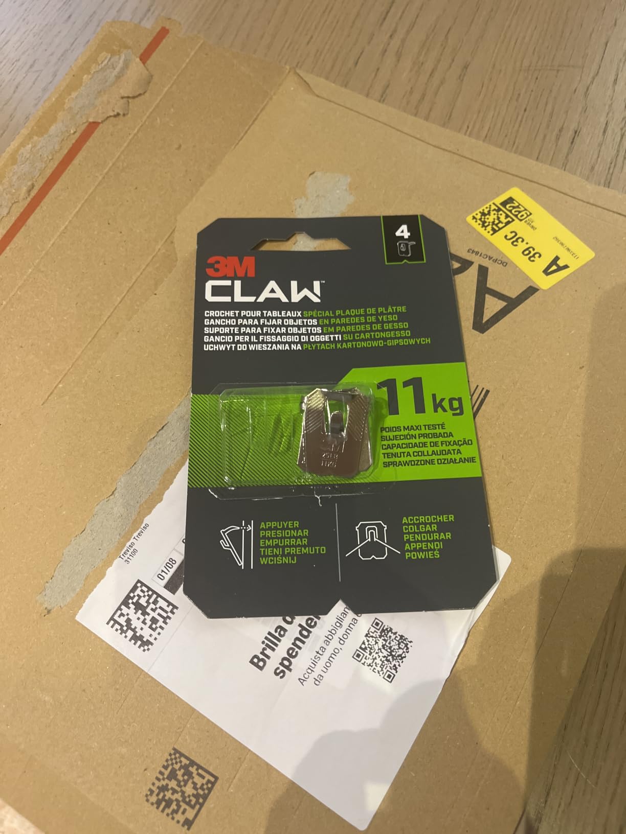 Command Claw 20 kg ganci appendiquadri 4 pz per cartongesso