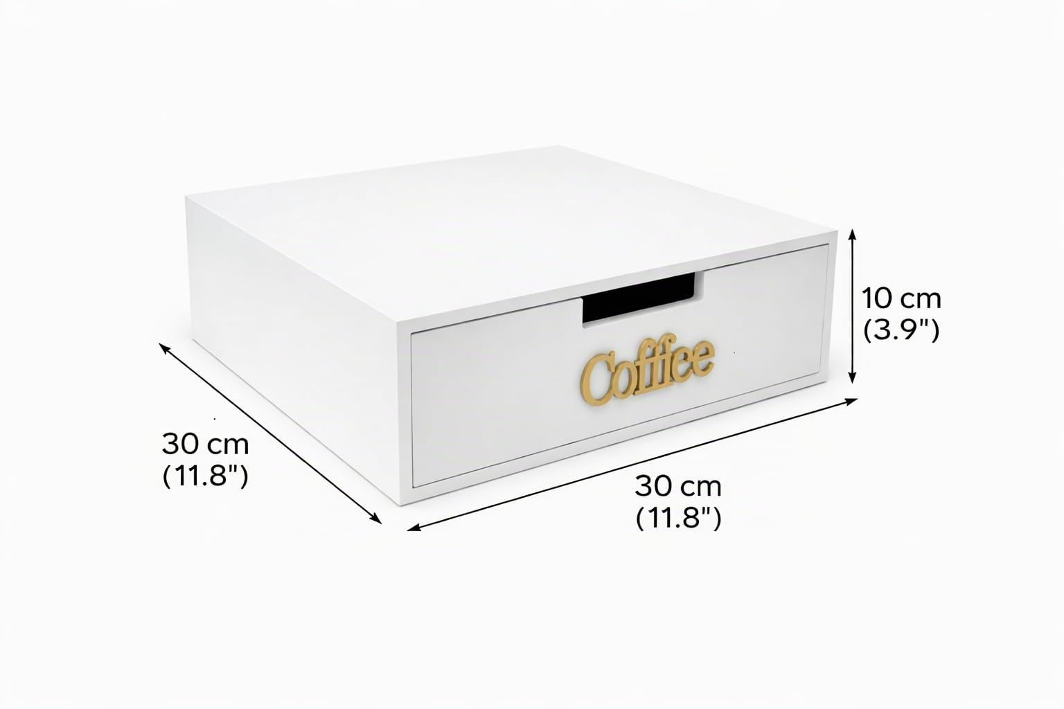 Cecaro Group Porta Capsule Bambu Organizer Cassetto 3 Scomparti Oro