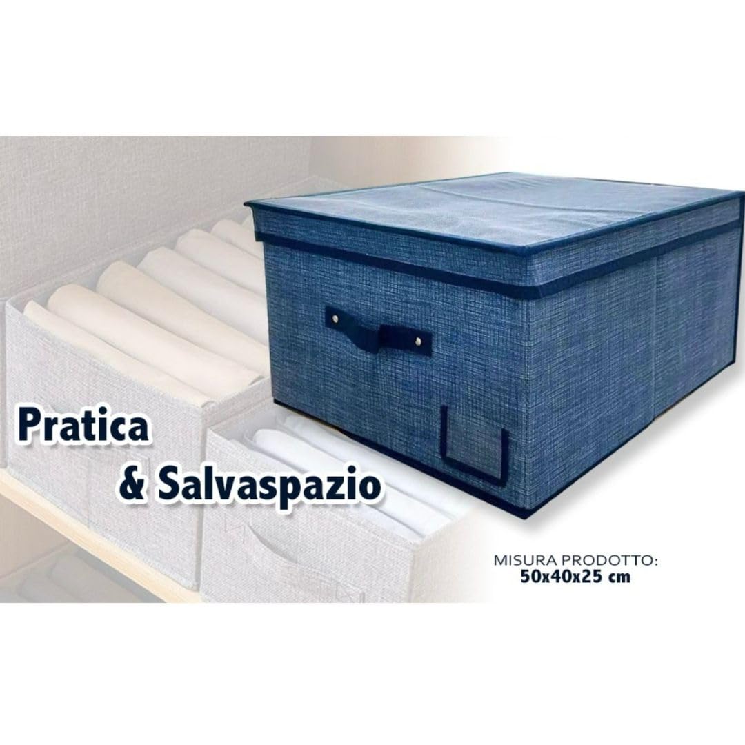 Cecaro Group Scatole Armadio 50x40x25 cm 3 Pezzi con Coperchio