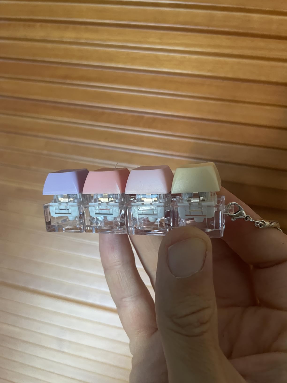 Quelcc tastiera fidget portachiavi antistress 3 pezzi
