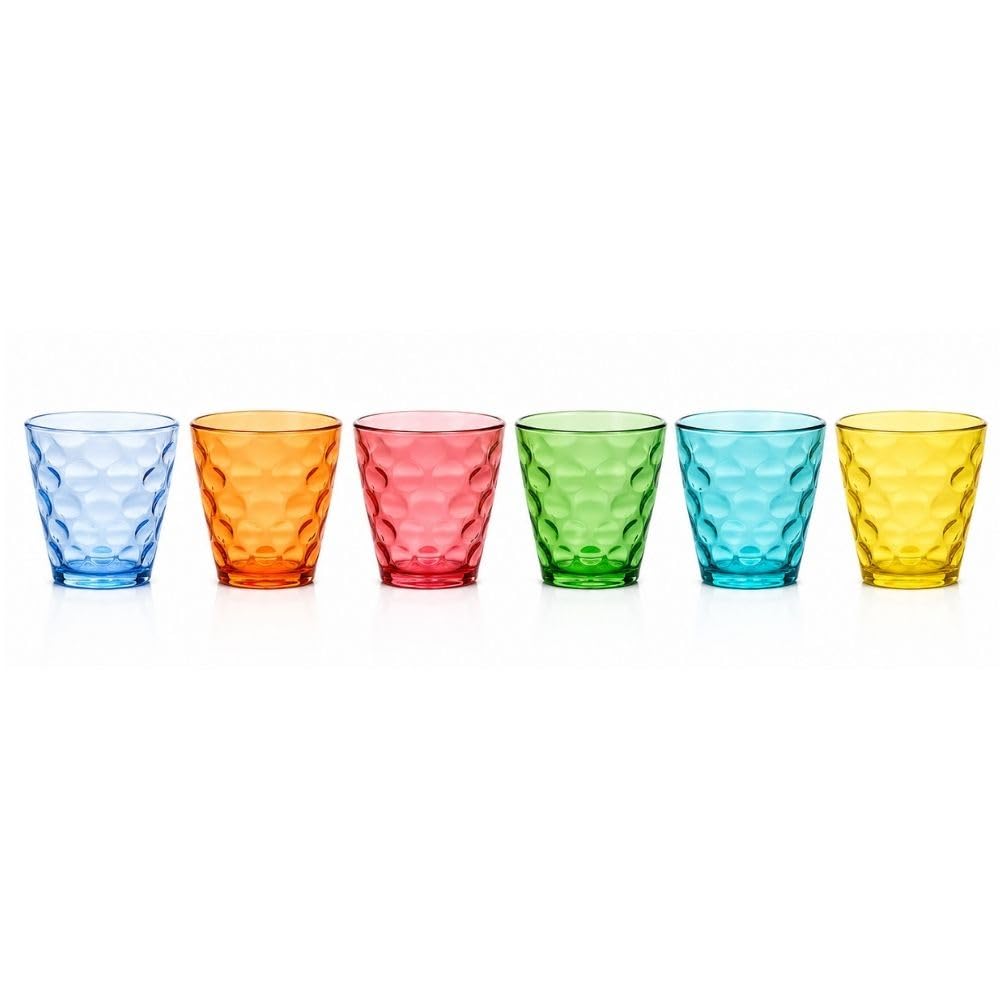 Cecaro Group Set 6 Bicchieri 250 ml Vetro Colorato Bolle