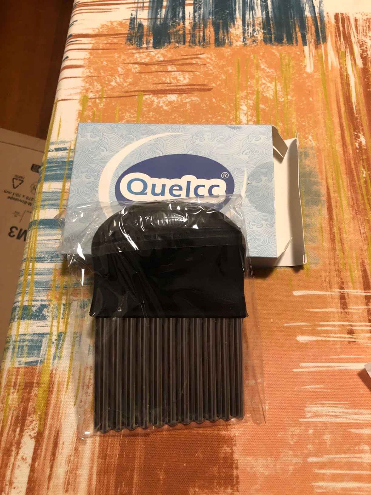 Quelcc Taglio Ondulata coltello ondulato nero 17 cm