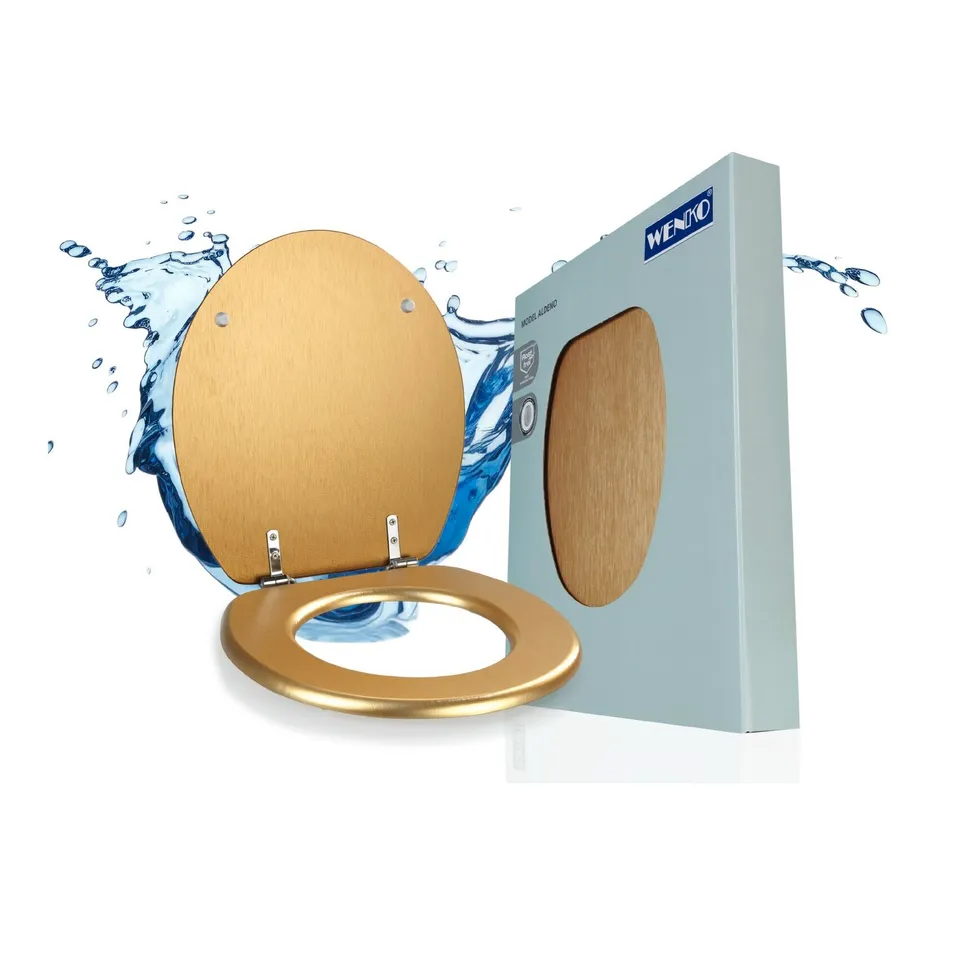 Wenko Aldeno copriwater MDF oro opaco 37x41 cm