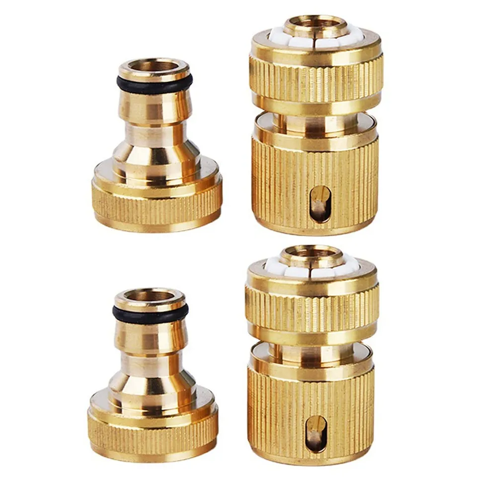 Lxoraziy Adattatore Rubinetto 1/2 Raccordo Ottone 4 Pezzi