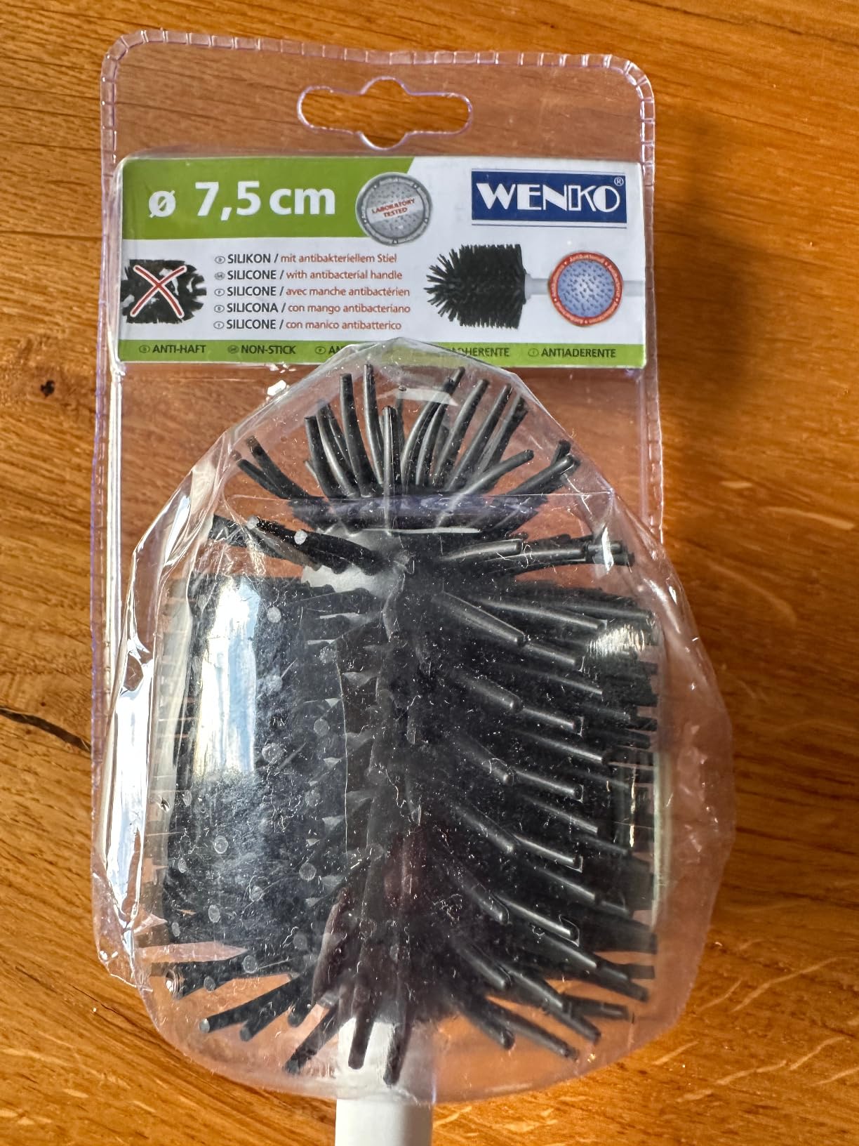Wenko Spazzola WC Silicone Ricambio Bianca 35 cm Antibatterica