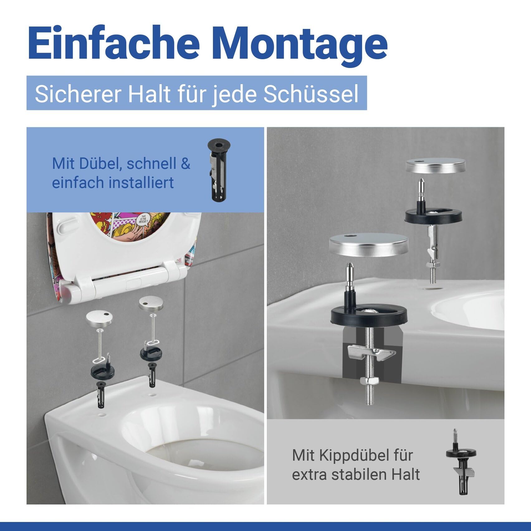 Wenko 22797100 sedile WC Pop Art duroplast soft-close