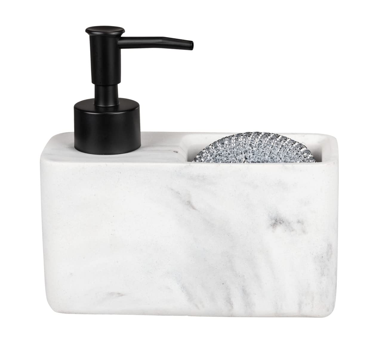 Wenko Resa dosatore cucina marmo bianco 150 ml con spugna