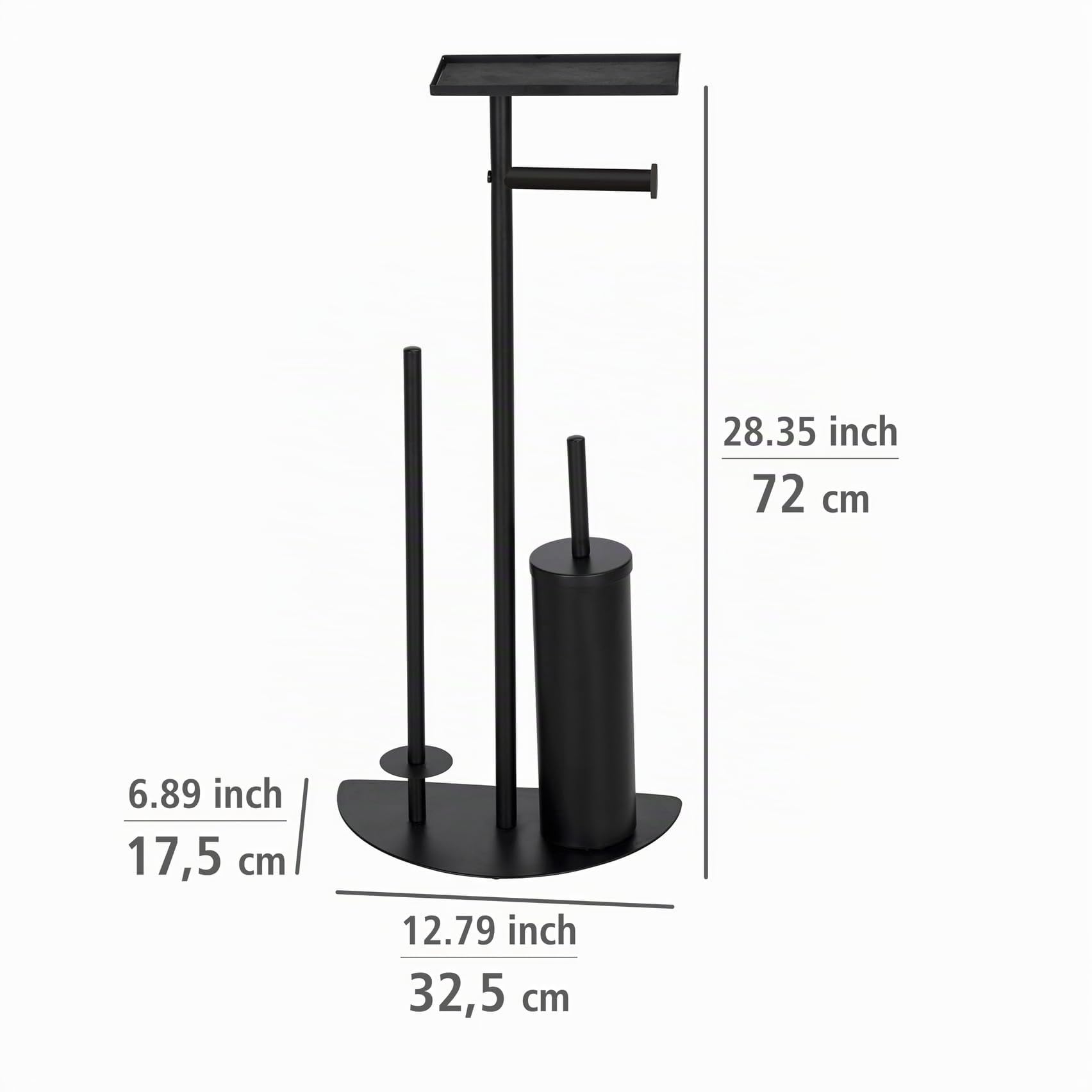 Wenko Cosenza Neo piantana WC 4 in 1 nera con ripiano