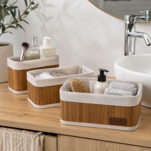 Cecaro Group Set 3 Cestini Bamboo Impilabili
