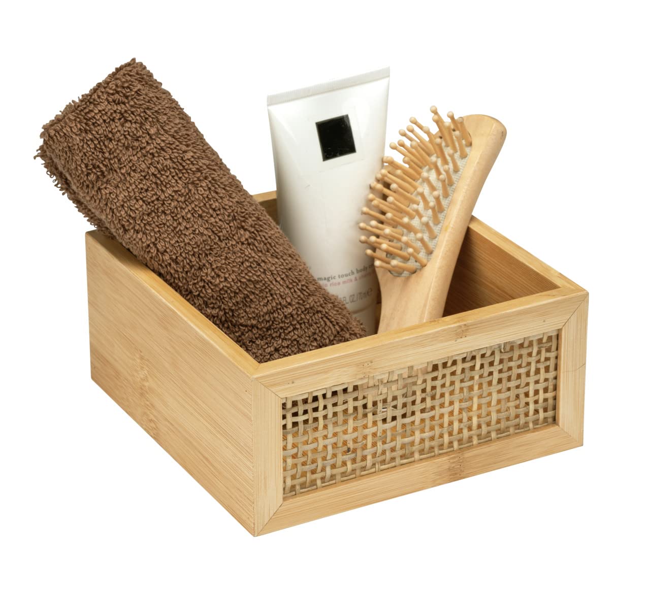 Wenko Allegre M box bagno 15x7x15 cm bambù naturale