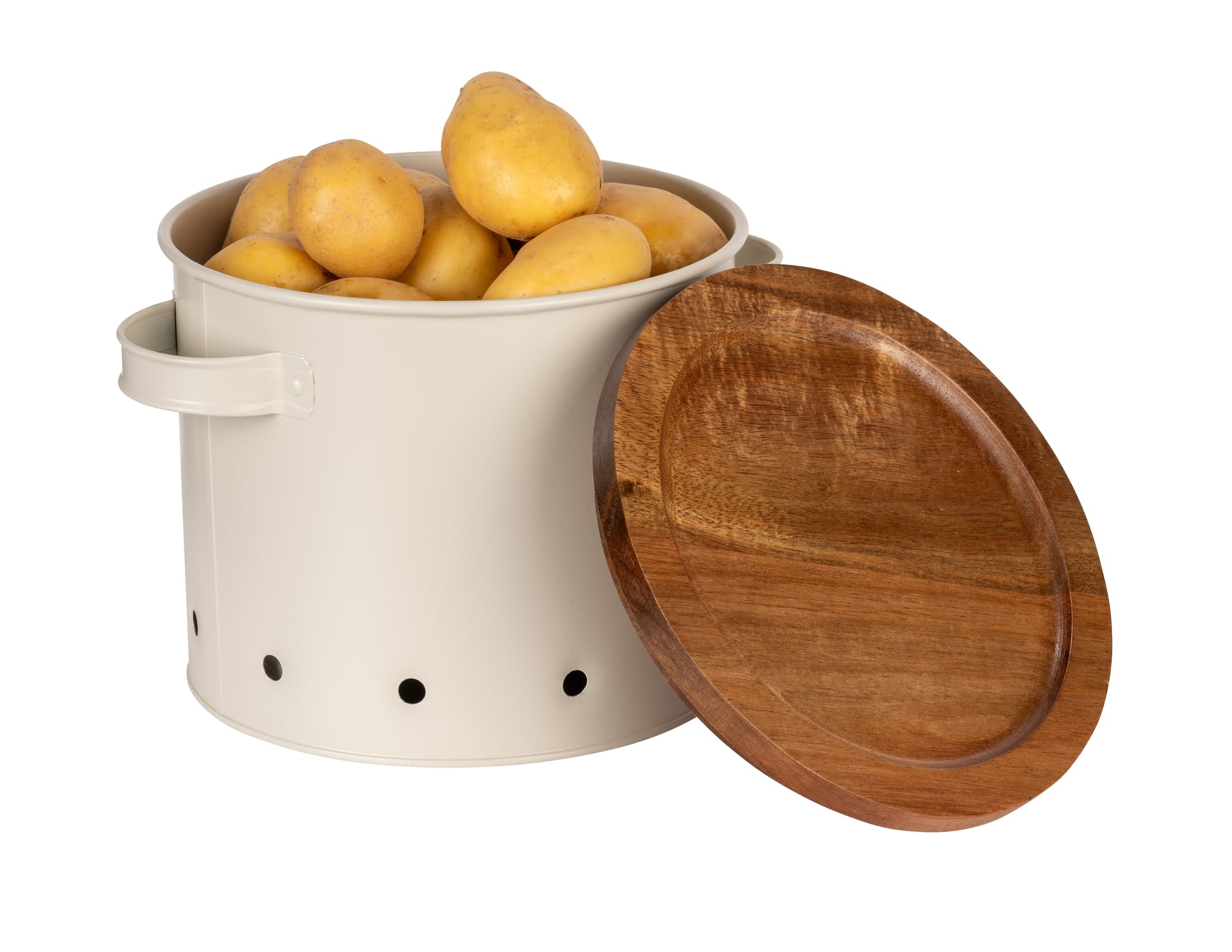 Wenko Aria barattolo metallo beige 3,8 litri traspirante