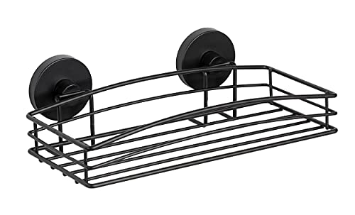 Wenko Vacuum-Loc mensola doccia nera 26 cm senza forare