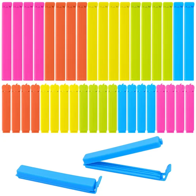 Quelcc clip chiudi sacchetti 40 pezzi 5 colori