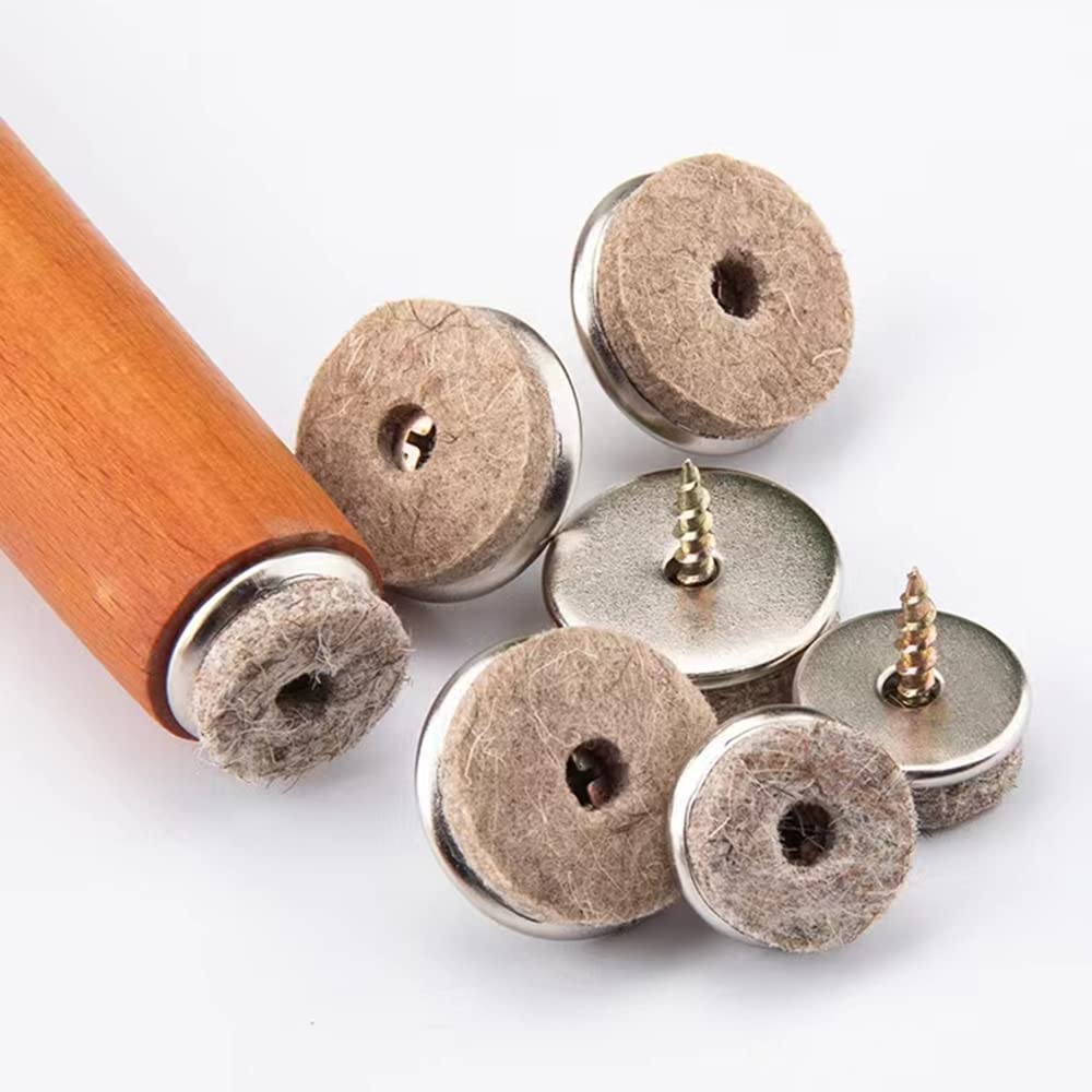 Lxoraziy feltrini sedie 22 mm 40 pezzi a vite beige
