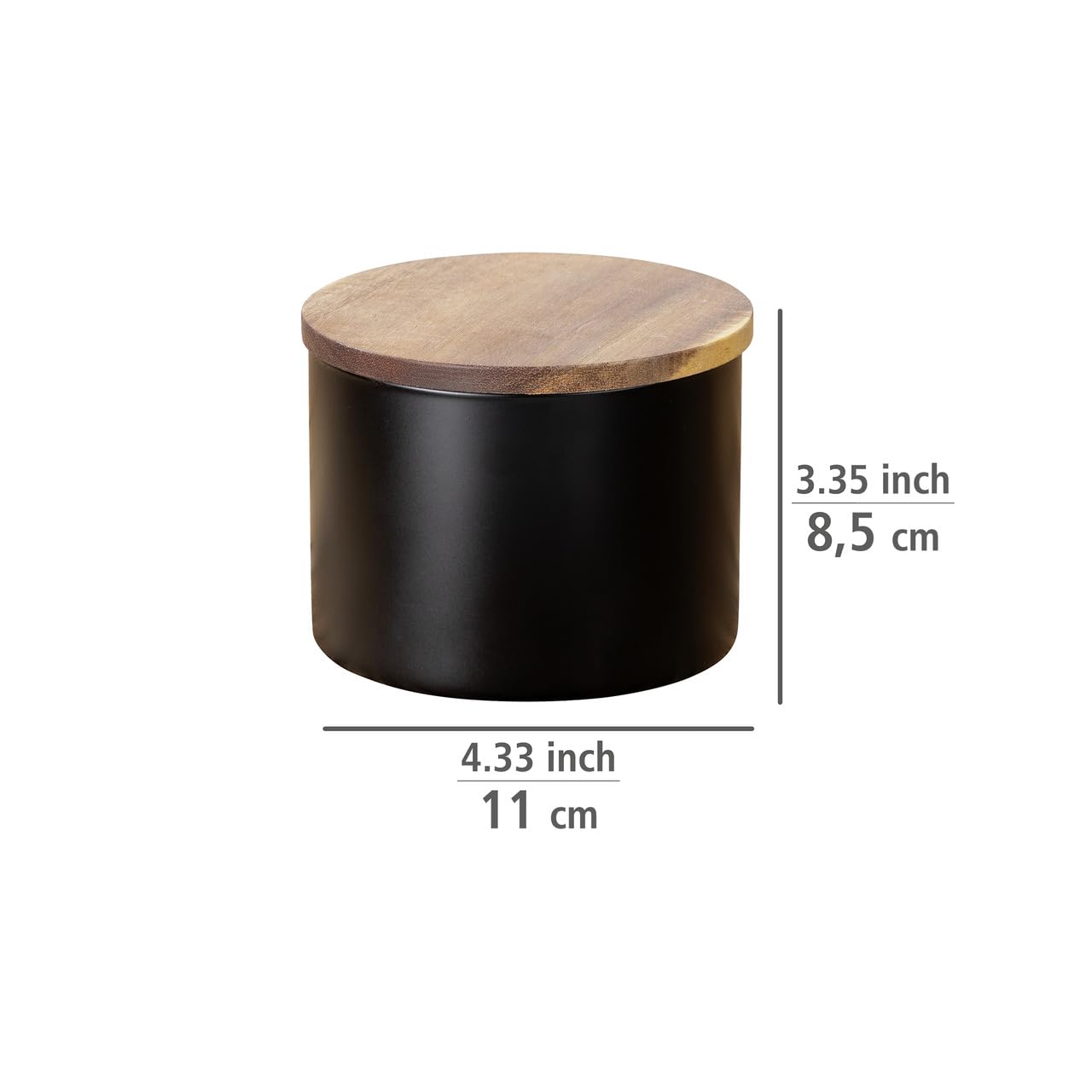 Wenko Mio contenitore vetro 0,5 l nero ermetico