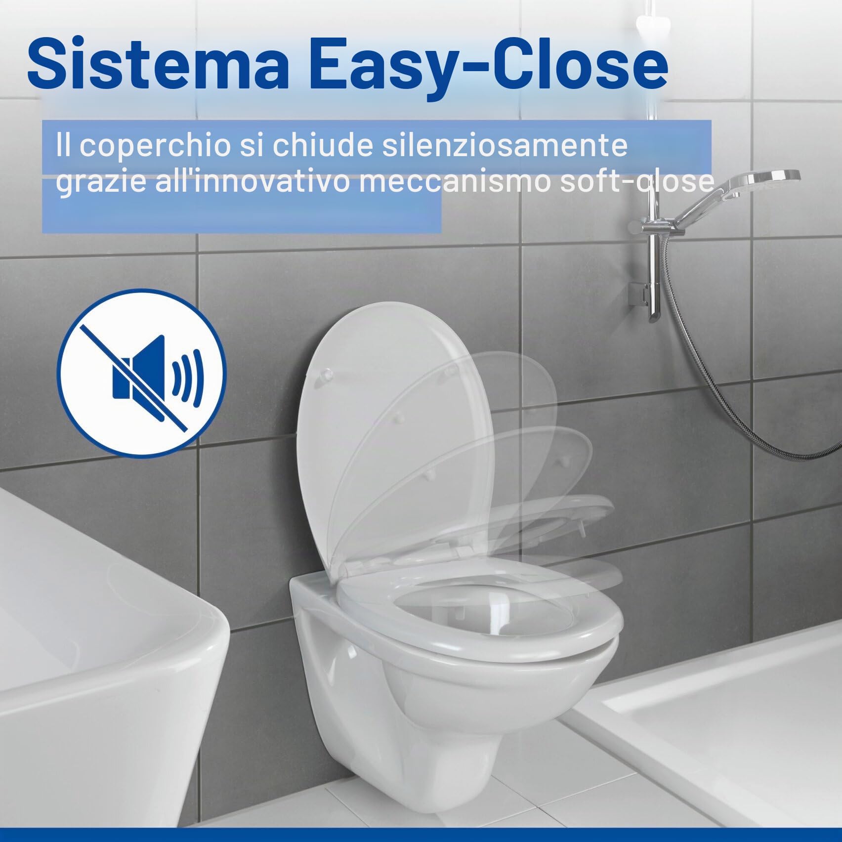 Wenko Rieti sedile WC bianco chiusura ammortizzata
