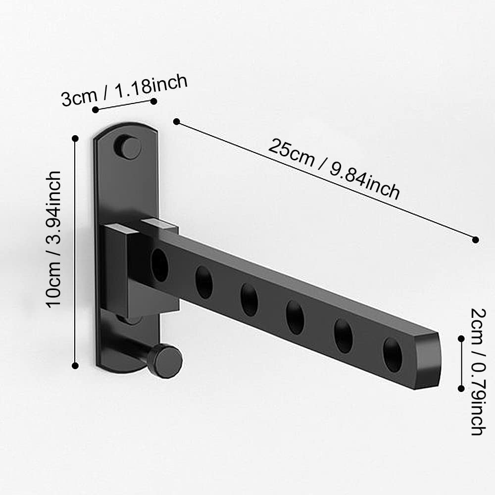 Lxoraziy Pieghevole 90° appendiabiti parete acciaio 25 cm