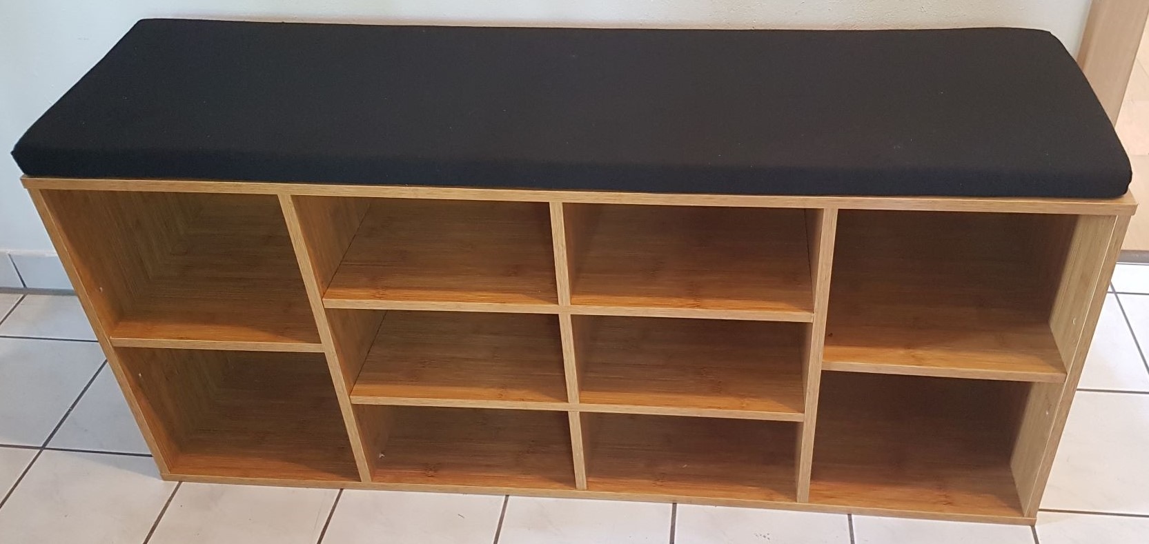 Wenko Loft Panca Scarpiera 10 Paia Nero Naturale