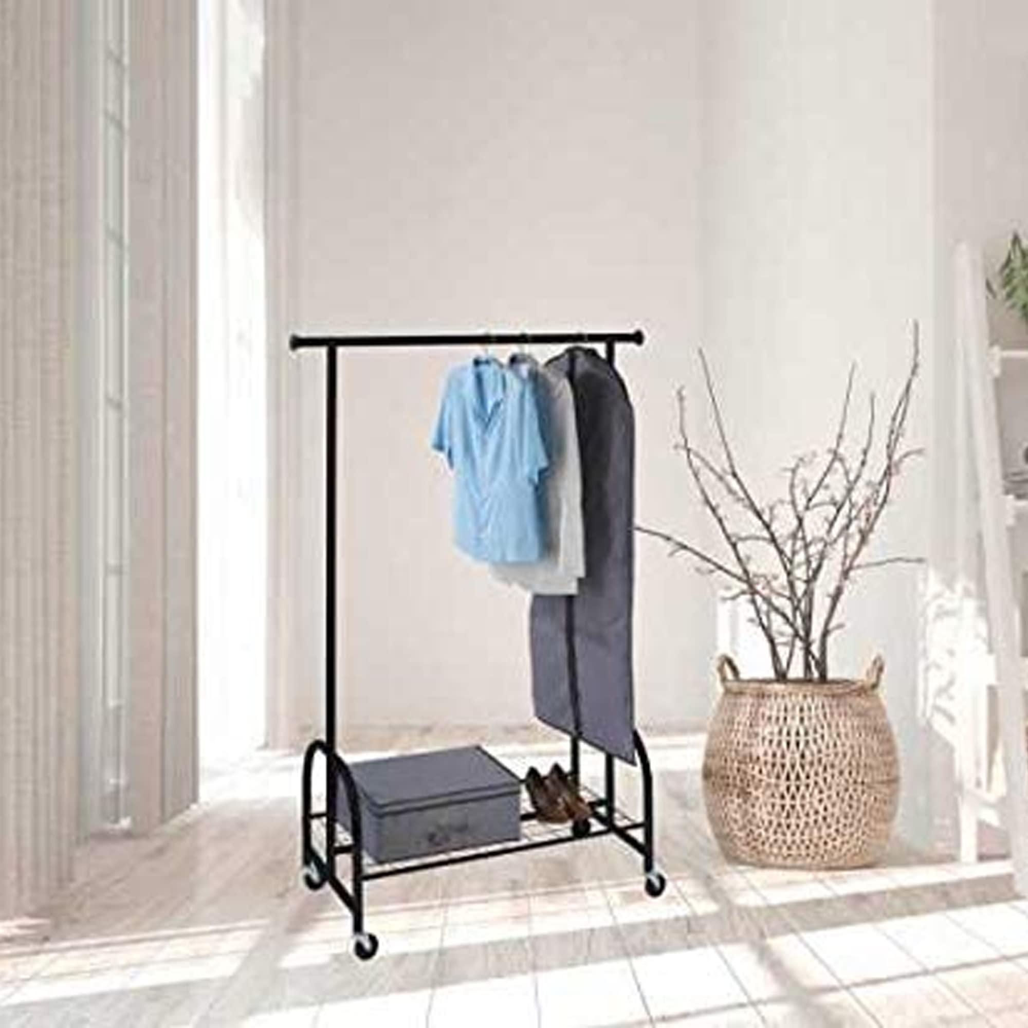 Wenko Profi stand appendiabiti nero 121x185x52 cm