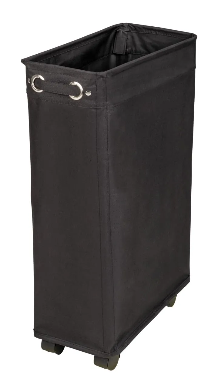 Wenko Corno cesto portabiancheria nero 43 l con ruote