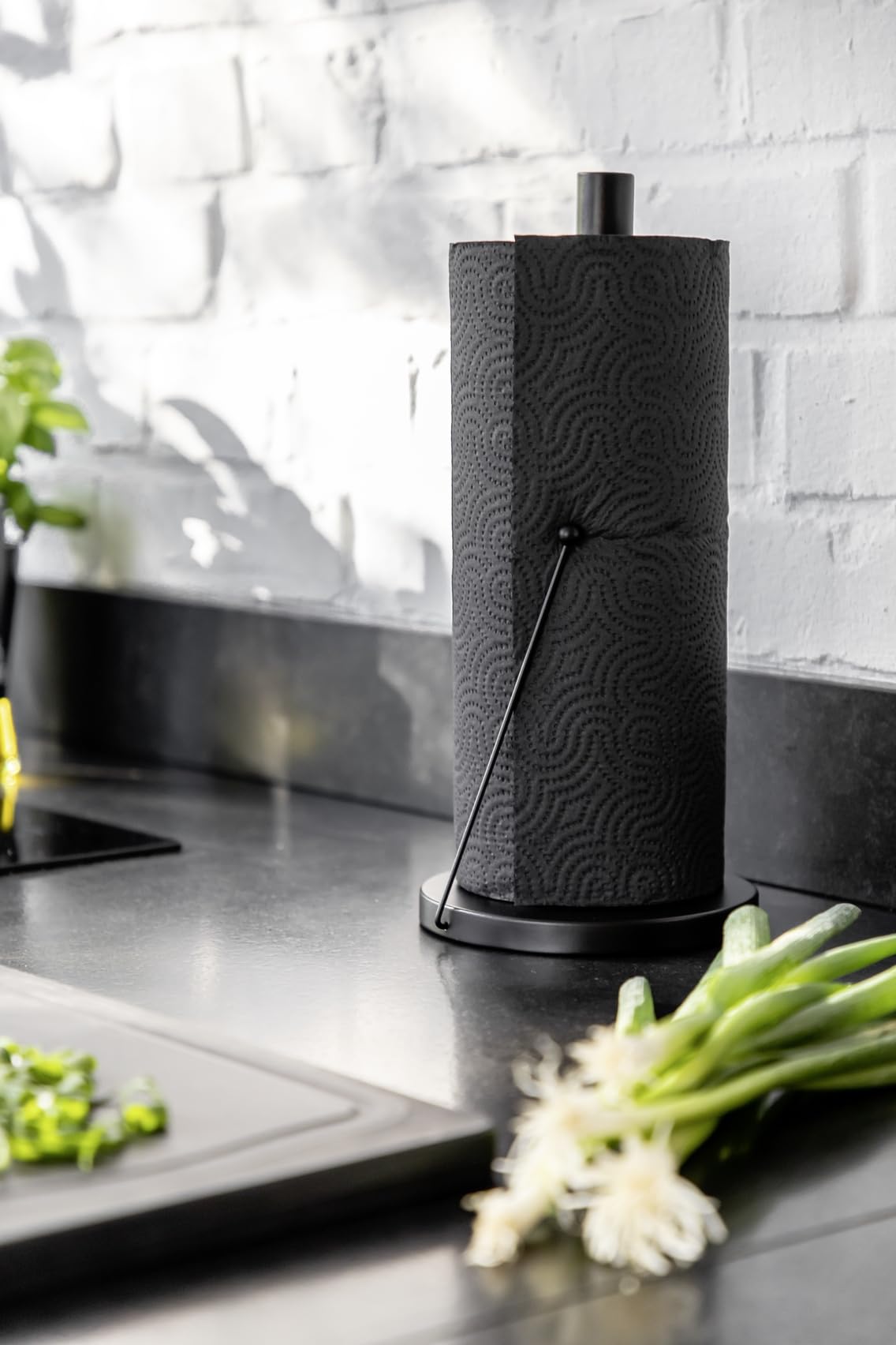 Wenko Clayton Black Outdoor portarotolo cucina nero esterno