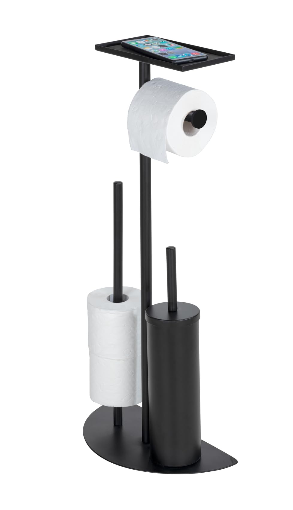 Wenko Cosenza Neo piantana WC 4 in 1 nera con ripiano